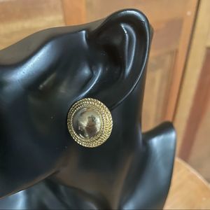 Gold Vintage Earrings Costume Jewelry Studs